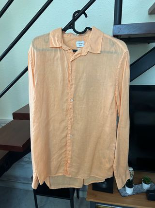 Camisa lino naranja Cello talla S