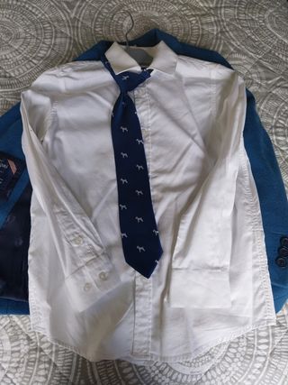 Traje comunión niño (7-8) + camisa y corbata