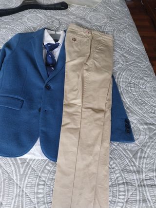 Traje comunión niño (7-8) + camisa y corbata