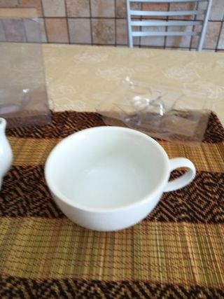 Set teiera e tazza bianco