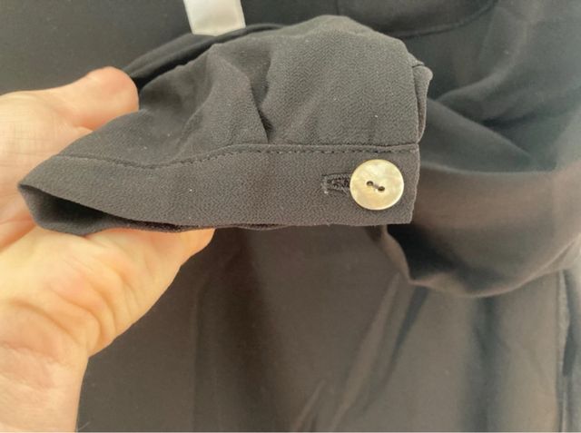 Blusa nera e bianca trasparente Made in Italy