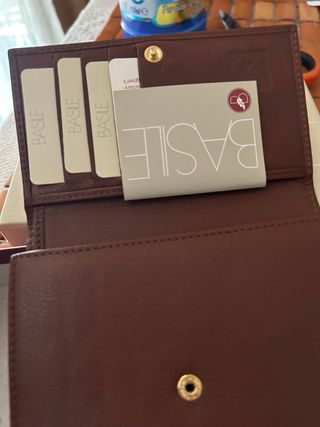 Portafoglio BASILE marrone in vera pelle