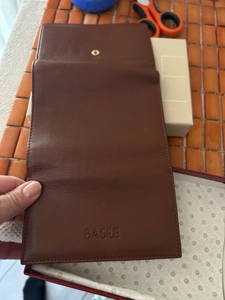 Portafoglio BASILE marrone in vera pelle