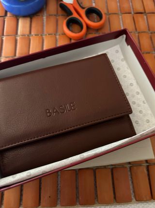Portafoglio BASILE marrone in vera pelle