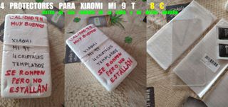 4  PROTECTORES  PARA  XIAOMI  MI  9  T  8  €