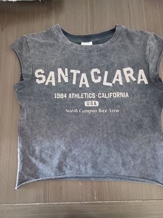 Camiseta Bershka gris talla S