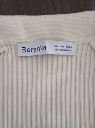 Cami Bershka rayas azul marino-blanco T-S