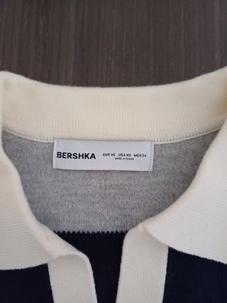 Jersey Bershka rayas azul gris