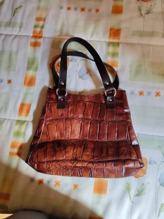 Bolso Petusco Piel Marrón 