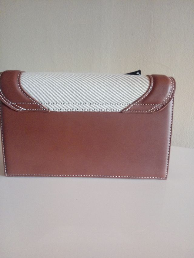 Bolso Santa Lolla beige y marrón