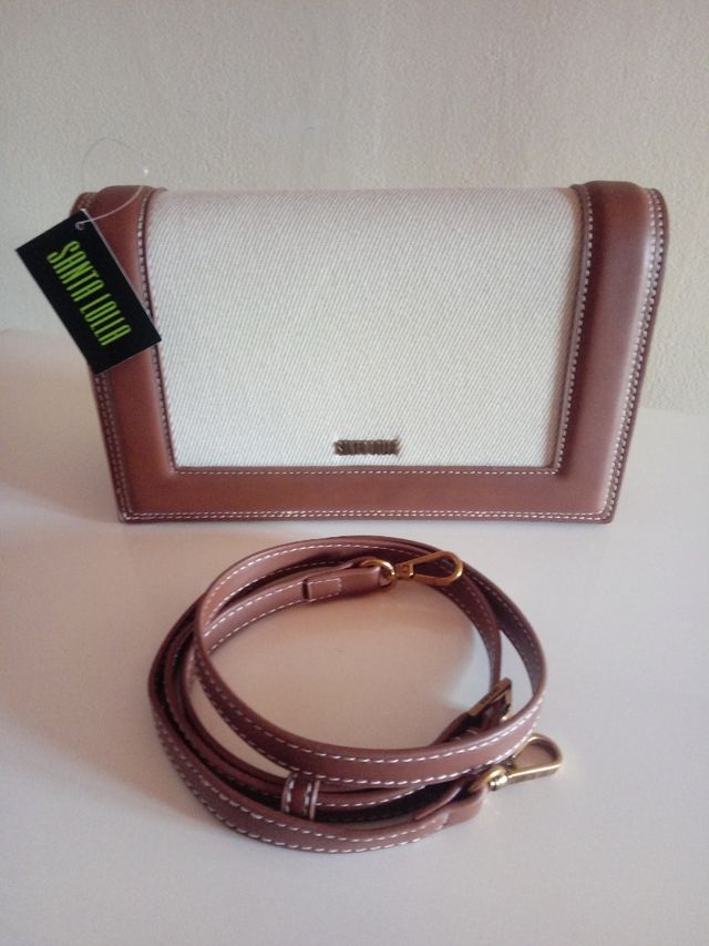 Bolso Santa Lolla beige y marrón