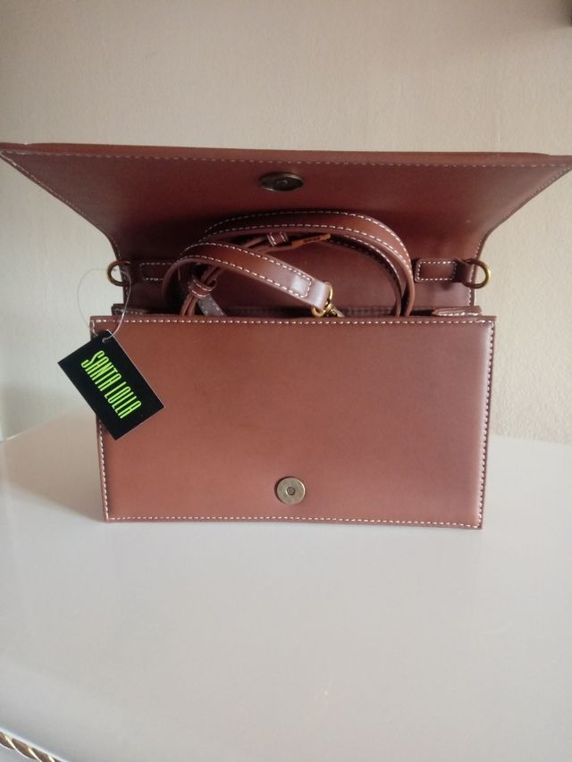 Bolso Santa Lolla beige y marrón
