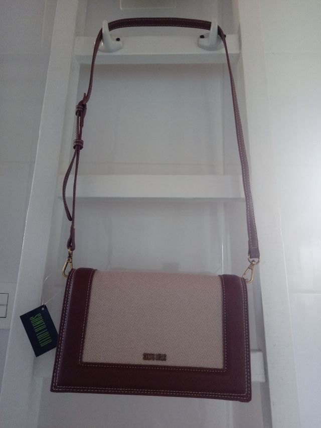 Bolso Santa Lolla beige y marrón