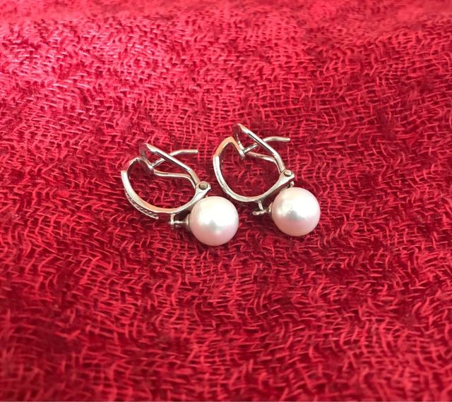 Aretes Perla Cultivada Plata