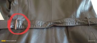 Cappotto lungo trench pelle marrone donna