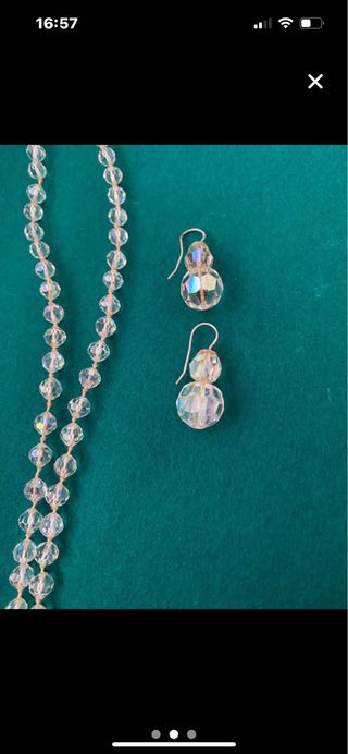 Collar y pendientes cristal de roca 