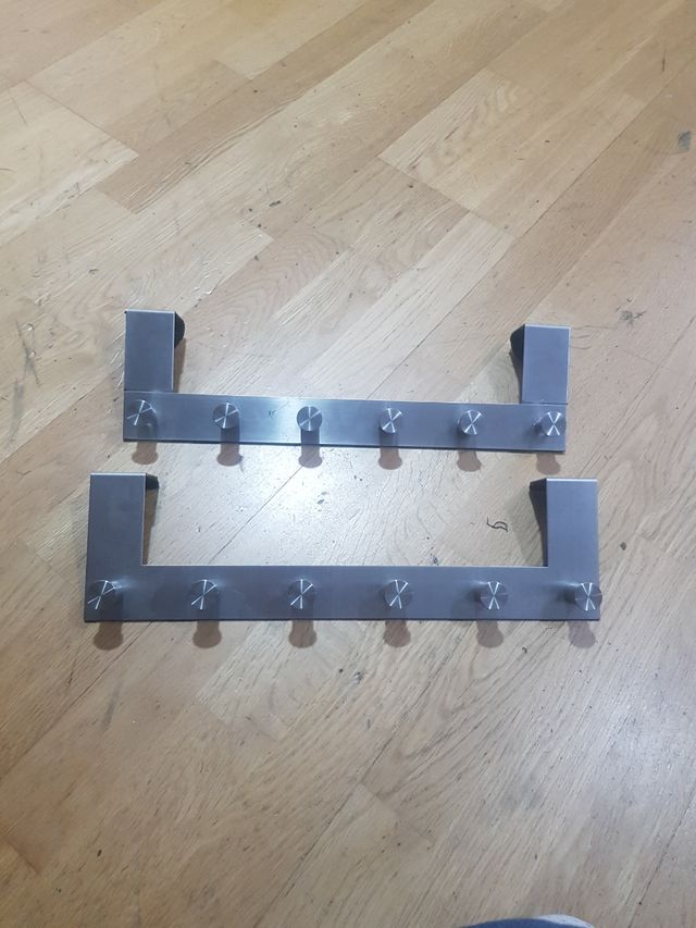 Perchero puerta metal - plata