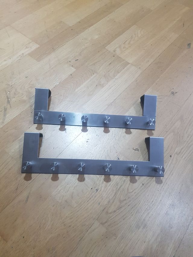 Perchero puerta metal - plata