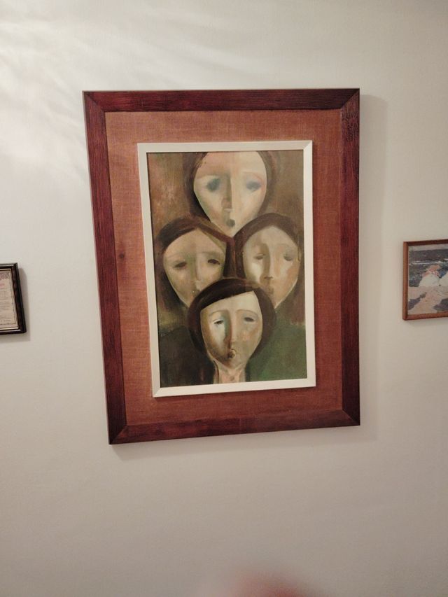 Cuadro lamina - 4 rostros expresivos( 91 x70 y 46x