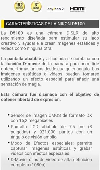 Cámara de fotos reflex Nikon