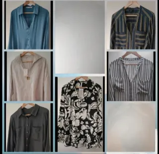 6 Blusas - Negro, Azul