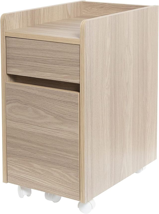 Escritorio Iris Ohyama con ruedas marrón claro ✨