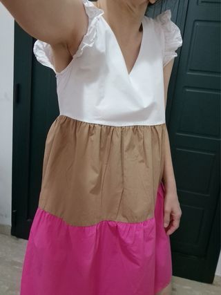 Lay vestito meraviglioso rosa bianco mar