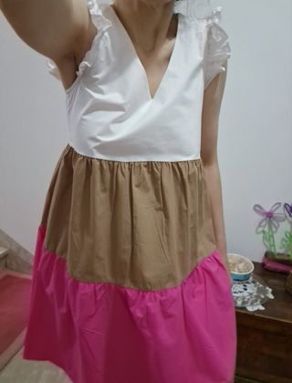 Lay vestito meraviglioso rosa bianco mar