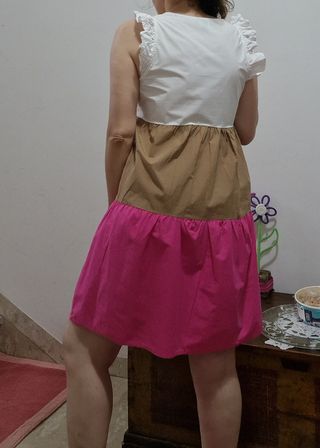 Lay vestito meraviglioso rosa bianco mar