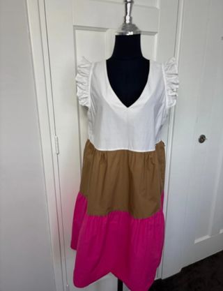 Lay vestito meraviglioso rosa bianco mar