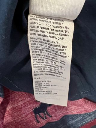 Vestido Abercrombie rayas azul marino y granate