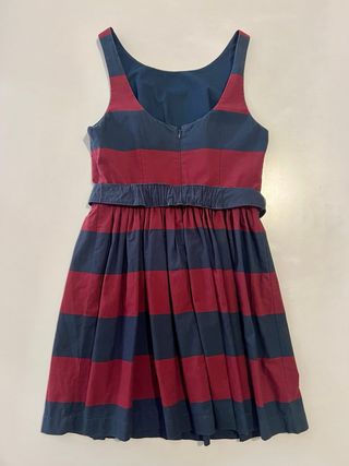 Vestido Abercrombie rayas azul marino y granate