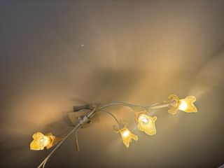 Lámpara vintage flores 6 luces