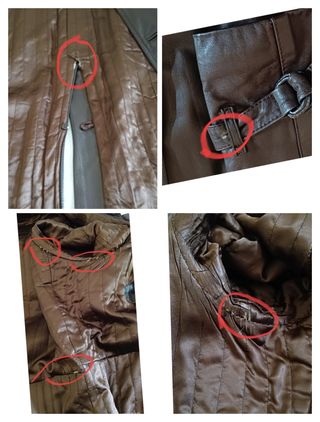 Cappotto trench pelle marrone uomo