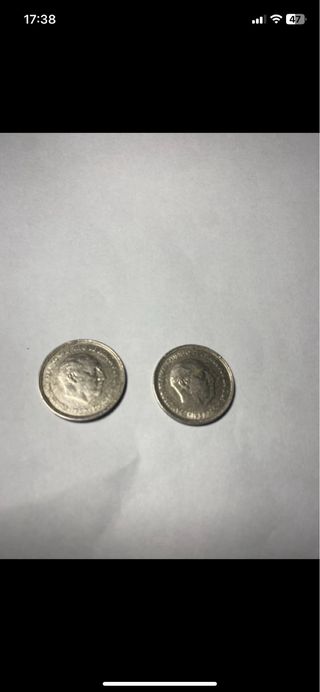 2 Monedas 5 Pesetas 1957
