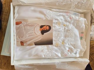 Camicia da notte Claire in raso bianco