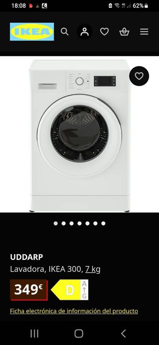 Lavadora UDDARP 7kg - Nueva Sin usar, compra 09-24