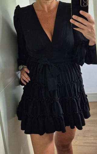Vestido negro satinado IN LOVE WITH