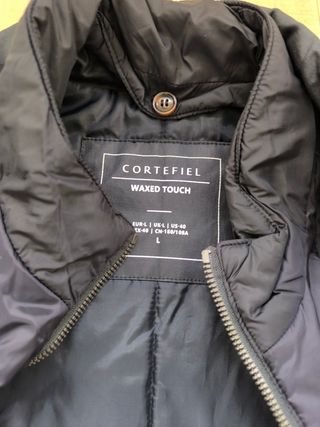 Chaqueta Cortefiel azul marino efecto encerado - L