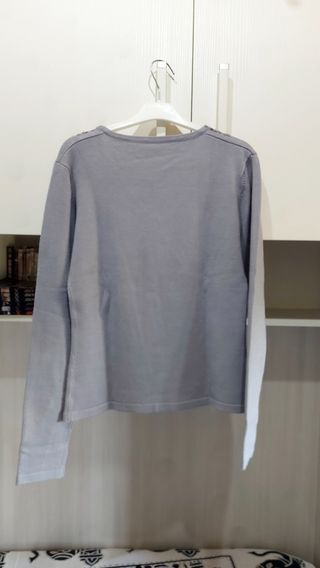 Top vintage grigio paillettes