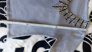 Top vintage grigio paillettes