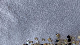 Top vintage grigio paillettes