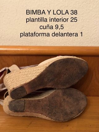 BIMBA Y LOLA cuñas terciopelo 38