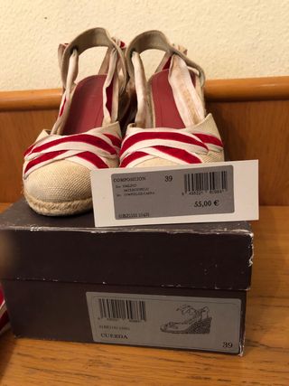 BIMBA Y LOLA cuñas terciopelo 38