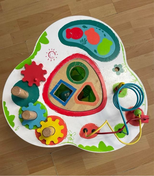 Mesa actividades madera infantil