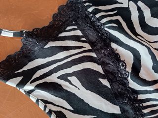Top cebra shein - Blanco y negro