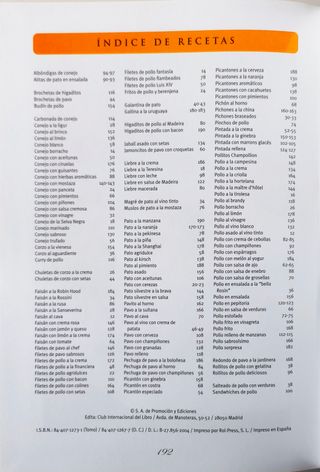 Libro de cocina "Aves y caza"