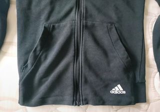 Sudadera Adidas negra c/cremallera talla 13-14años