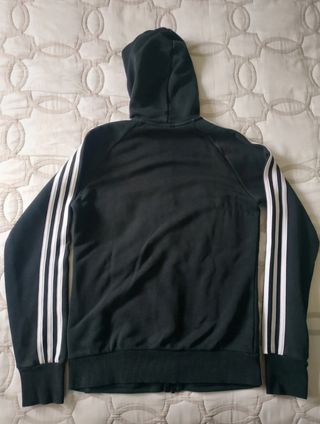 Sudadera Adidas negra c/cremallera talla 13-14años