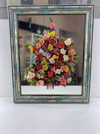 CUADRO DE FLORES EN RELIEVE 